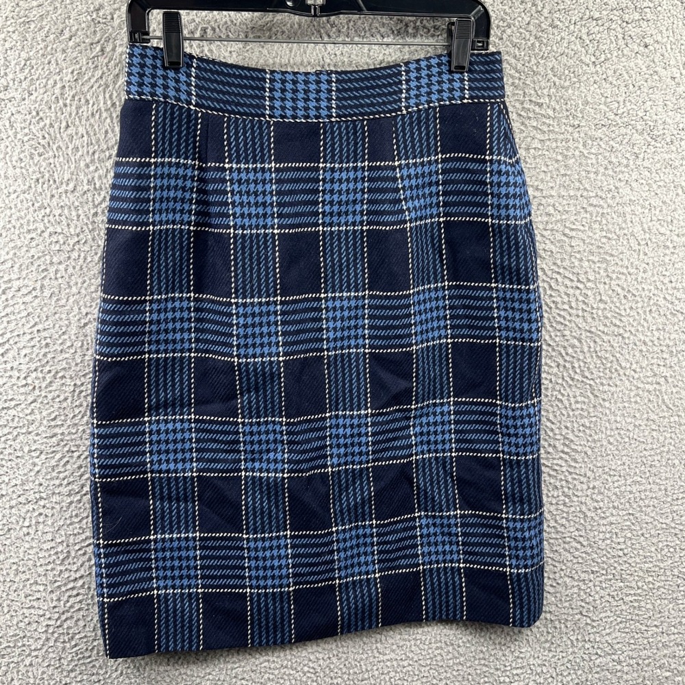 Vintage Womens Wool Pencil Skirt 12 Plaid Dark Academia Heritage Ivy‎ League USA